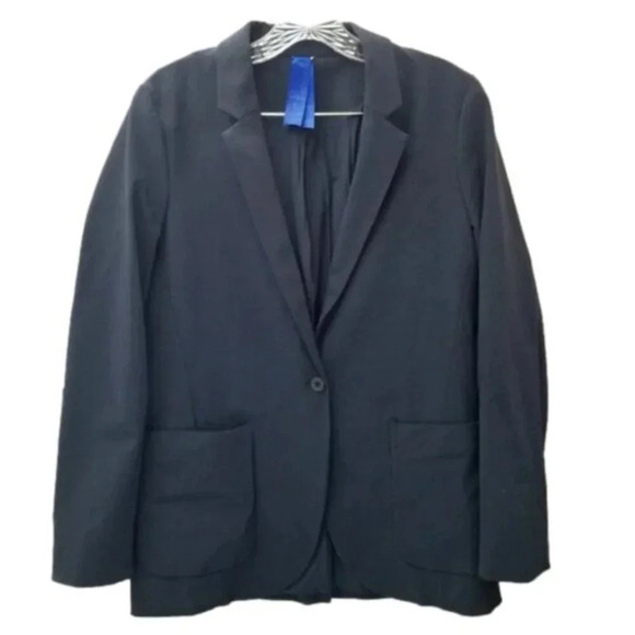 Kit And  Ace Ride Blazer One Button Jacket Navy Blue Stretch 6 - Picture 2 of 11